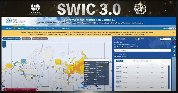 Launched 'Severe Weather Information Centre' (SWIC 3.0) website to display the severe weather observation information and official warnings around the world