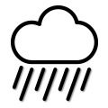 Half-hourly accumulated rainfall more than 5 mm