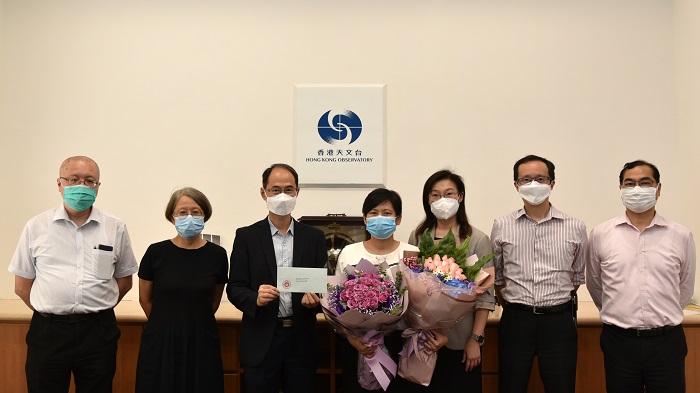 Ms Mok Lai-ping (middle) was promoted to Senior Personal Secretary 